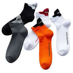 5 Pack Men's Ankle Socks with Cushion Spring Sport Athletic Running Cotton Socks