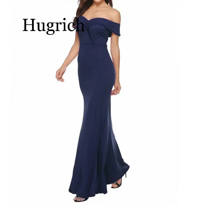 

2020 Sexy Off Shoulder Party Dress Women Bohemian Bodycon Dress Summer Long Sleeve Pink Blue Wine Solid Silk Dress