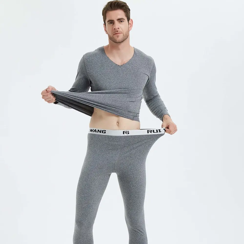 Thermal Underwear Men's Warm Velvet Thin Long Johns Keep Warm For Russian Men Thick Thermal Clothing Thick Warm Thermal T-shirts
