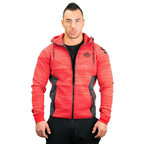 

Muscle Fitness Brother Spring And Autumn Men's Running Long Sleeve Sports Casual Zipper Hoodle Coat