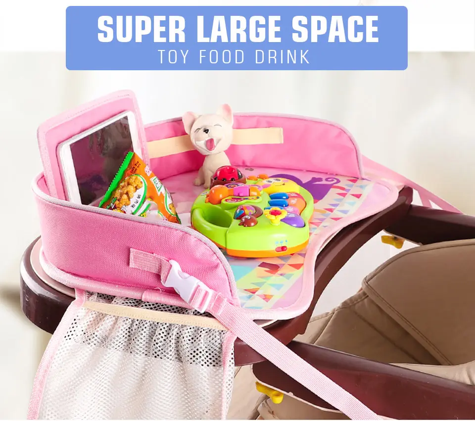 Kids Activity Tray with Toy, Food, Drinks and Phone Holder