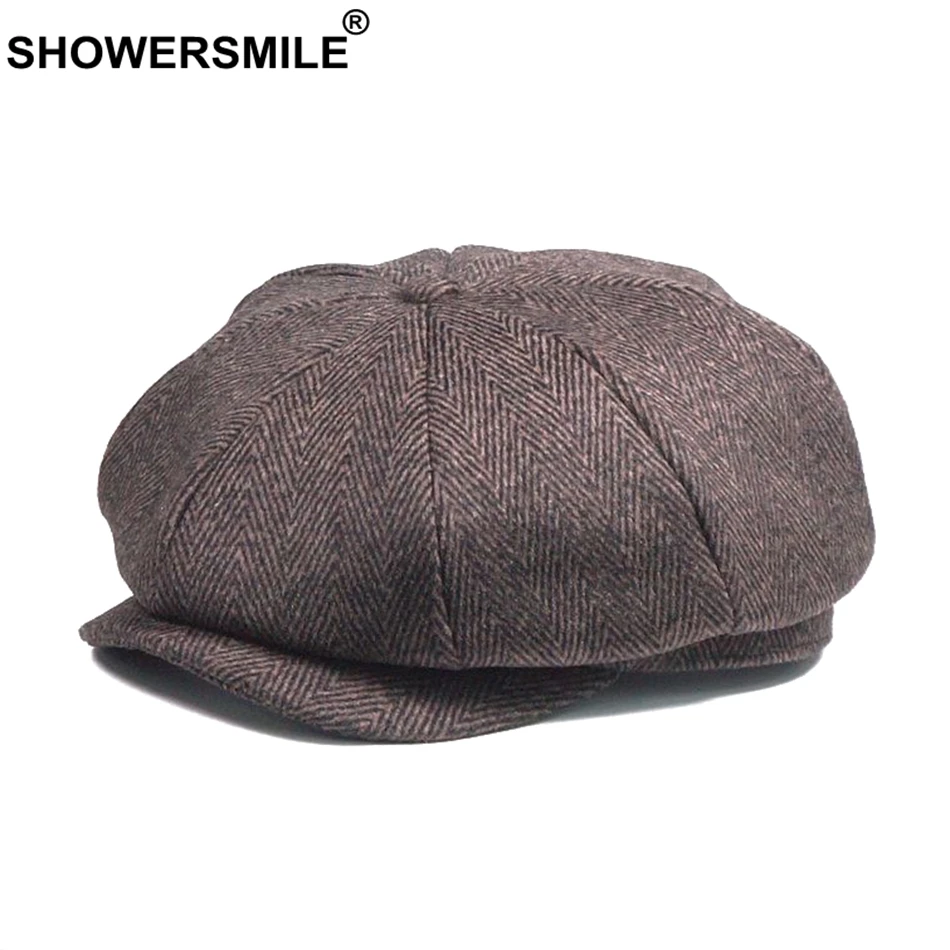 SHOWERSMILE Для мужчин с закруглёнными краями и пуговицей сверху Кепки верхняя одежда