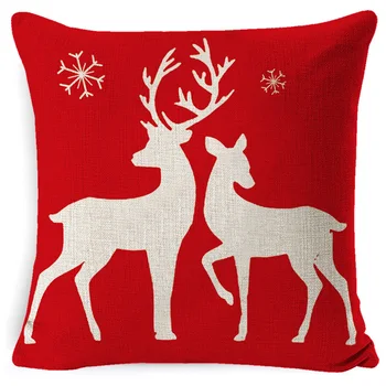 

Christmas Printed Pillow Case Square Sofa Pillowcover Bedroom Home Decor Car Office Decoration