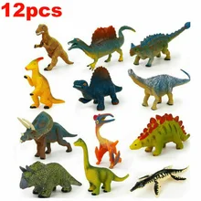 

2022 HS 12pcs Small Dinosaurs Toys set Bundle Animals Mini Figures Model Kids Toys Gift