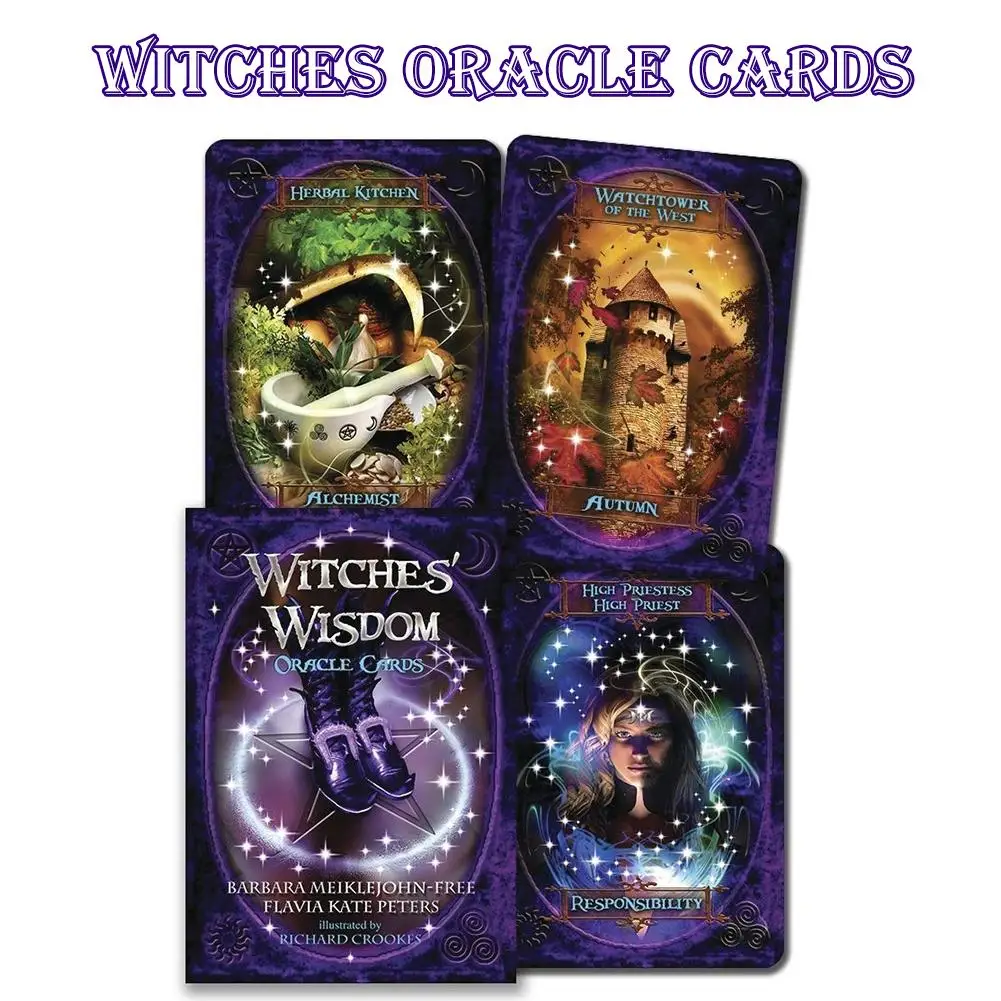 48pcs For Witches Wisdom Oracle Tarot Cards Stunning Deck Board Games For Family Party Playing Card Entertainment Game