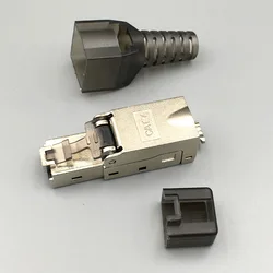 Enhanced Tool - Free RJ45 Connector: Shielded CAT7 Ethernet Module for Reusable Network Cabling (Cat7)