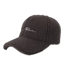 Шапка женская осенняя и зимняя Корейская Толстая теплая овечья шерсть плюшевая симпатичная бейсболка Алфавит дикая Студенческая кепка мужская