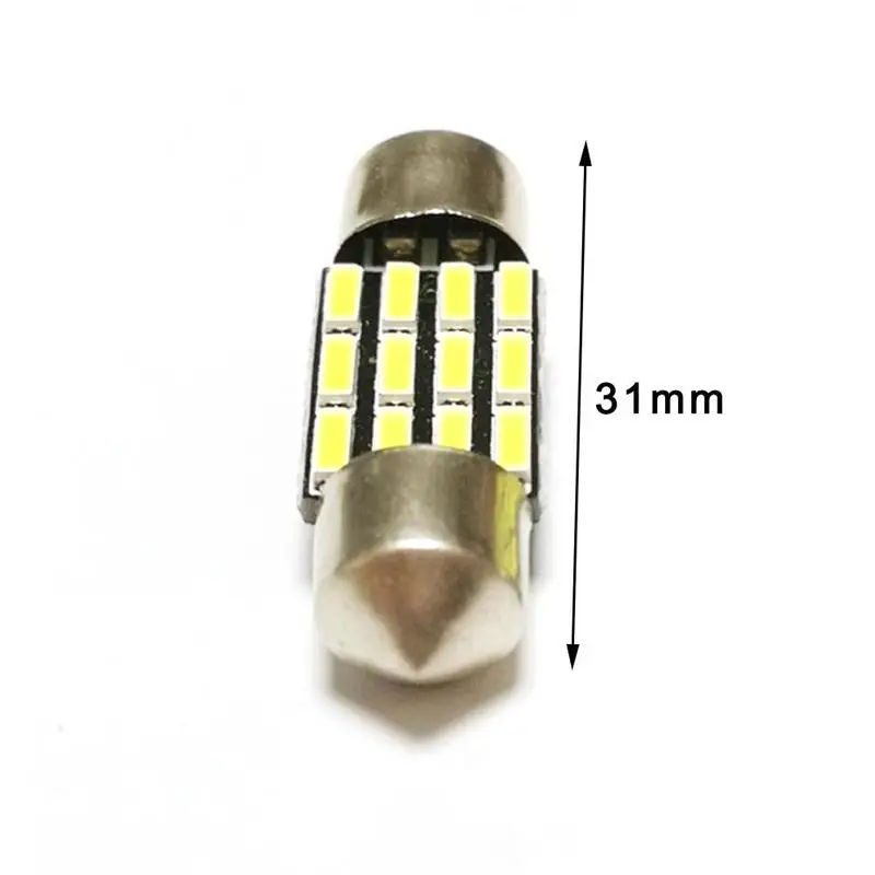 1 шт. двойной заостренный 31 мм 12SMD высокий светильник 4014 светодиодный погрешность