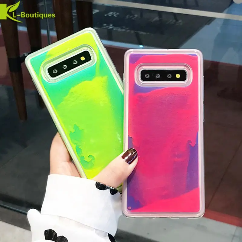 

Liquid Case on sFor Samsung Galaxy A40 A50 A20 A30 A10 A70 S9 S10 Plus S10E A6 A7 A8 J4 J6 Plus 2018 Cover Luminous Phone Case