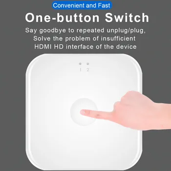 

1x2 2x1 HDMI Switch Bi-Directional 3D 4K HDMI Switcher Box Convenient Practical Save Time Energy for Xbox PS4