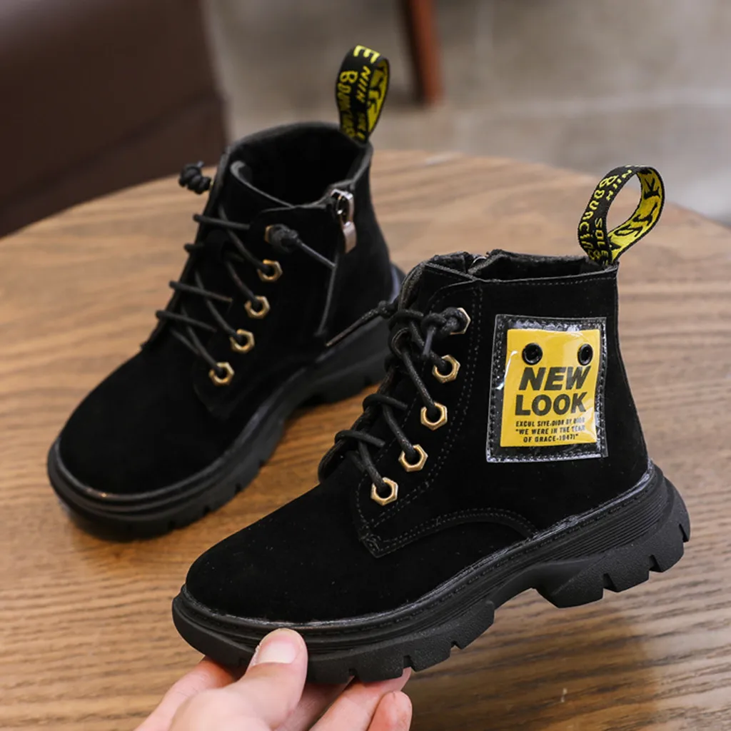 Fashion PU kids boots girls boots boy Letter winter shoes kids children boots high kids winter shoes Active сапоги детские