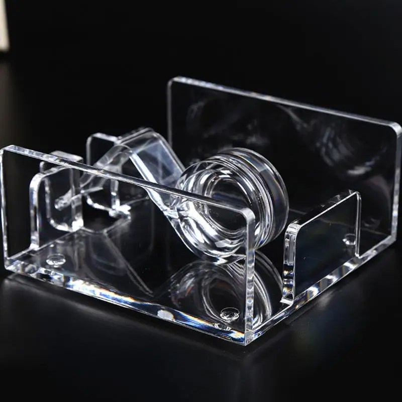 H55A Square Clear Acrylic Cocktail Napkin Holder Paper Serviette