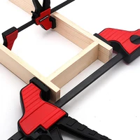 DURATEC 4Pcs F Clamps Bar Clamps, Heavy Duty Quick สไลด์ไม้ Clamp Smooth Quick Slide ช่างไม้คลิปบาร์ 4