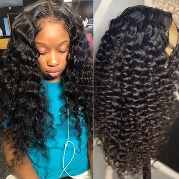 

VSHOW 360 Lace Frontal Wig Pre Plucked With Baby Hair 150% Remy Human Hair Wig For Black Women Brazilian Loose Deep Wave Wig
