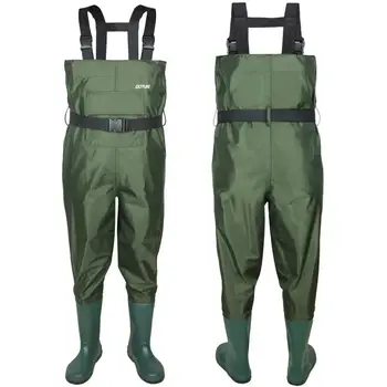 

Goture 100% Waterproof Kids Wader Breathable Child Fishing Chest Waders With Anti-Slip Sole Boots For Outdoor Sports Age 2-13