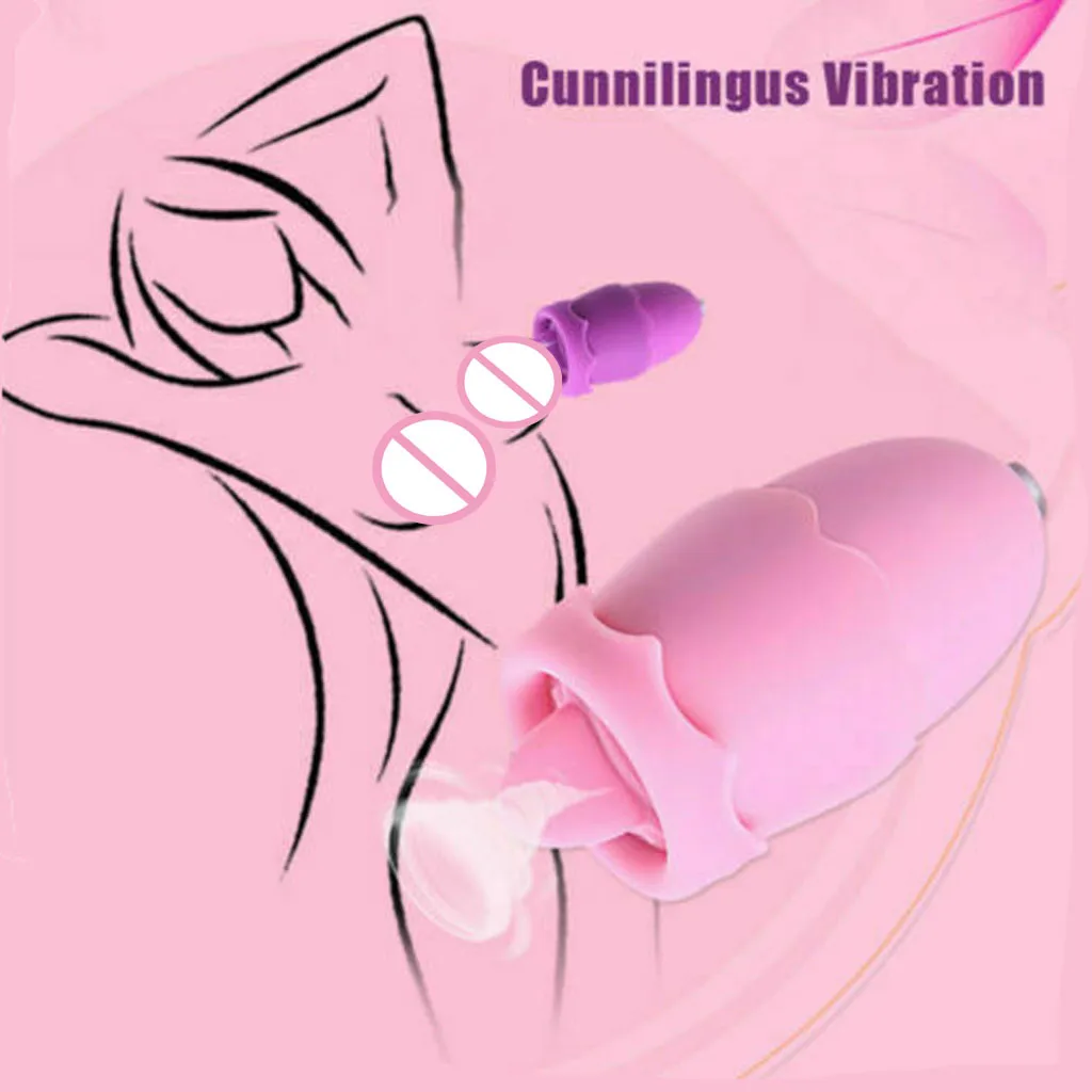 Female Vibrator Sex Toy 12 Frequency Clitoral Nipple Suction Oral Licking Vibrations - 6