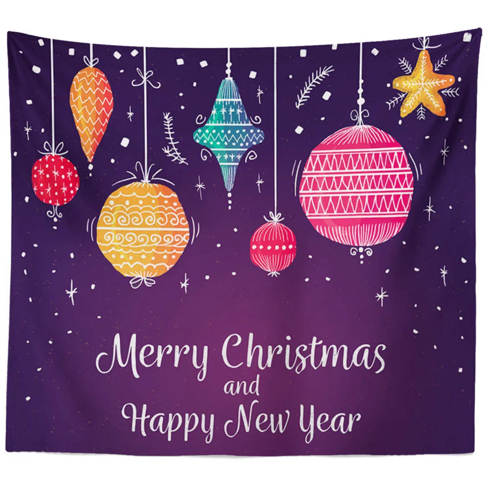Merry Christmas гобелен дерево лось Санта Клаус колокольчик гобелен вечерние декоративная настенная вешалка украшение для дома занавеска аксессуары - Цвет: Флуоресцентный зеленый