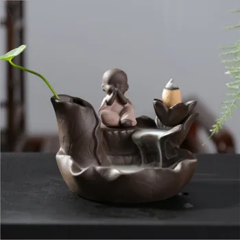 

The Little Monk Censer Creative Home Decor Small Buddha Incense Holder Backflow Incense Burner Use In Home Office Teahouse