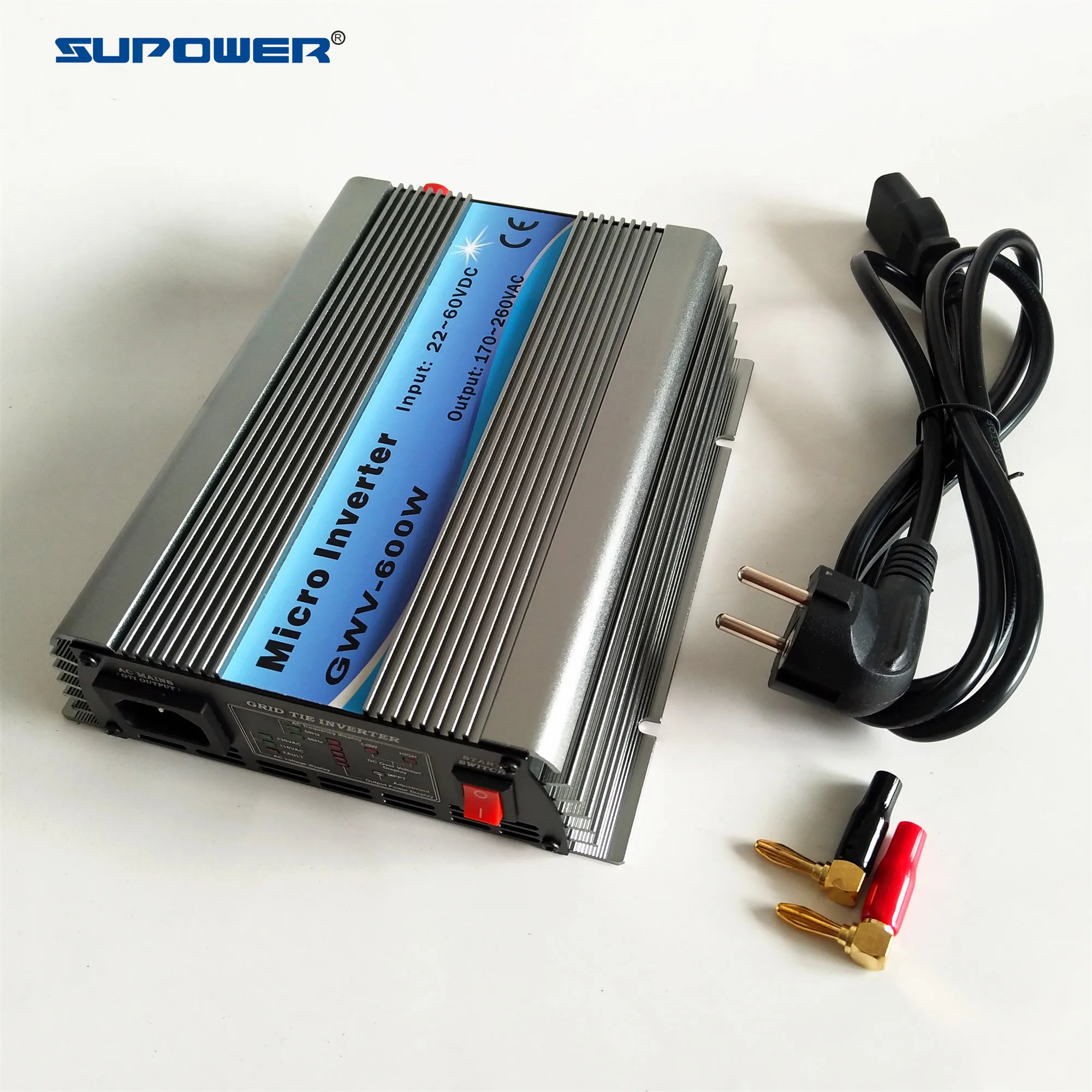 600W 500W 300W MPPT солнечный сетевой микро инвертор 22-60VDC в 90-140V или 190-260VAC на сетке