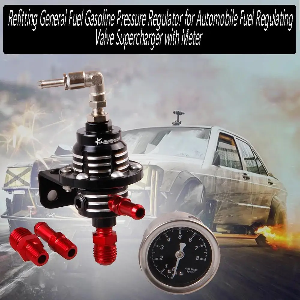 

Car Modification Universal Fuel Gasoline Pressure Regulator Fuel Pressure Regulator Turbocharger With Table