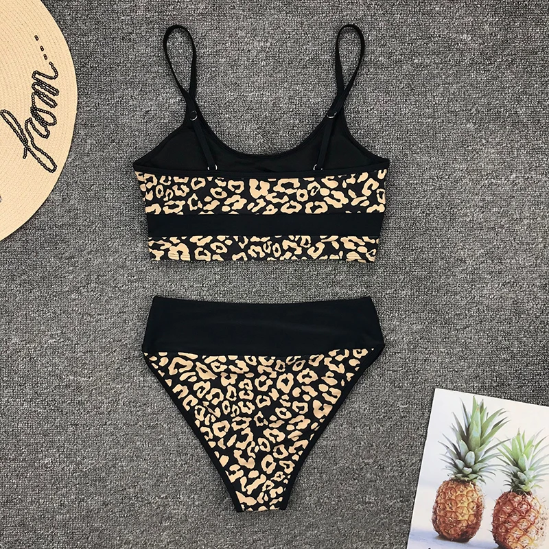 2020 High waist patchwork Leopard bikini set push up swimsuit women swimwear female bathing suit Sexy bathers biquini Mujer 2020 High waist patchwork Leopard bikini set push up swimsuit women swimwear female bathing suit Sexy bathers biquini Mujer