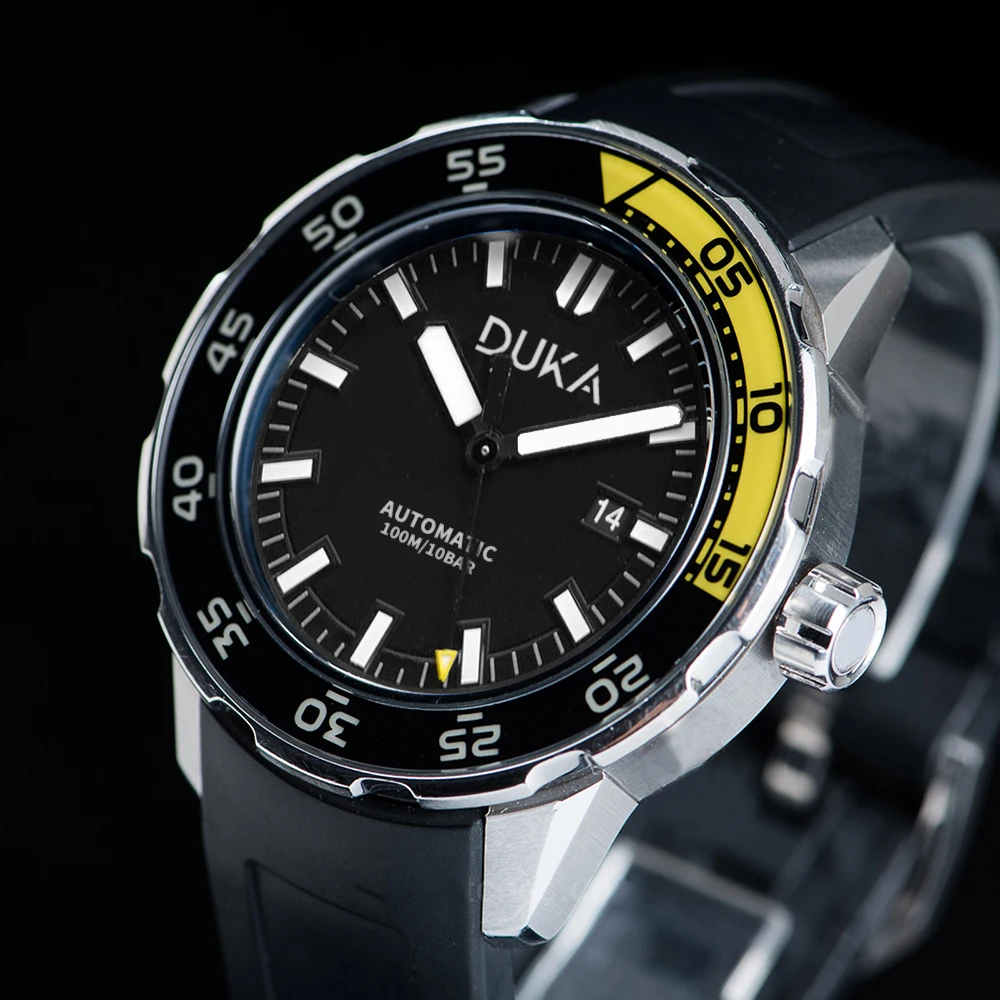 New DUKA Wrist Watch Brand luxury Automatic watch for men mechanical watch men NH35 ceramics Bezel 100m Steel Diver Watch