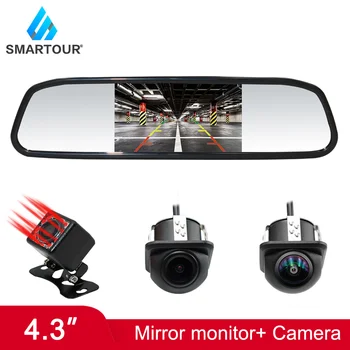 

4.3 inch Car Rearview Mirror with Monitor for wide Angle Vehicle Track fisheye Rear View Camera HD TFT LCD Parking System