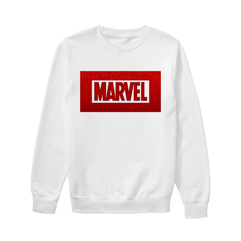 Оригинальные MARVEL студии белые женские толстовки Капитан Америка Железный свитер Vogue Мстители Harajuku Осень готический - Цвет: WY-XWT0325