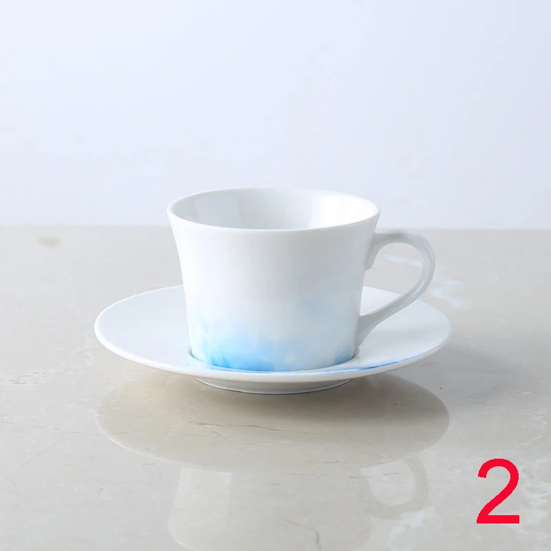 

Tea Cups Saucers Sets Ceramic Espresso Coffee Cups Saucers Set with Mixing Spoon Home Office Hogard