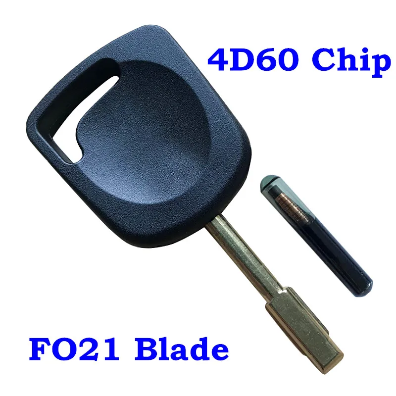 Car Transponder Key For Ford Fiesta Focus Mondeo Connect Transit 4D60 Glassy Chip fob Tibbe Blade BLUE TRANSPONDER COVER | Автомобили и