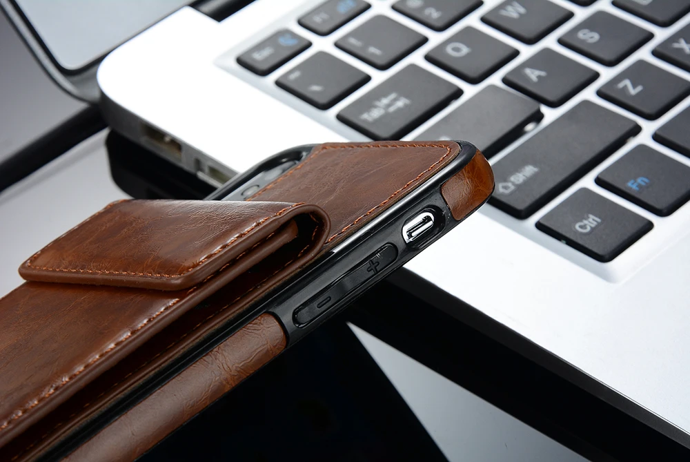 Vertical Flip Wallet Case For iPhone 11 Pro Max 7 7Plus 6 6S Plus 8 8Plus X XR XS Max Magnetic Slim Leather CardHolder Back Case
