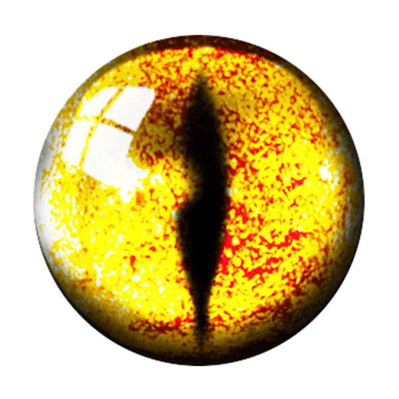 10-30pcs 10mm-30mm Round Handmade Dragon Cat Eyes Photo Glass Cabochons Base Setting Jewelry Charms Accessory No.1009 - Цвет: Style G