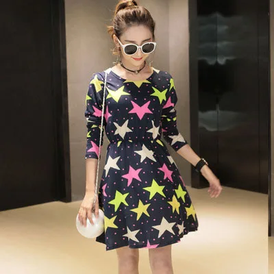 

Summer Dress Women Floral Print Boho Beach Dress Vintage Long Sleeve A-line Party Mini Dress Elegant Sundress Femme Vestido