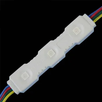 

100PCS 5050 RGB seven color LED injection module high brightness 0.72W;IP65;DC12V;for channel letter lightbox, constant voltage