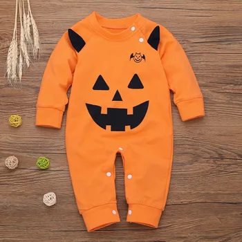 

Newborn Baby Boy Girl Halloween Pumpkin Cosplay Costume Romper Jumpsuit Outfits