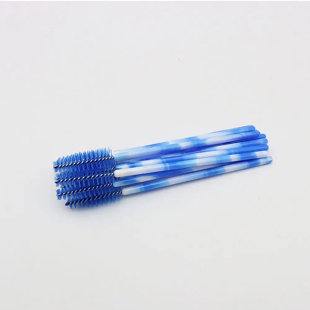 blue 50 шт./компл. одноразовые щеточки с тушью для ресниц палочки кисть для бровей, кисть аппликатор для наращивания ресниц Портативный косметические средства Аксессуары - Handle Color: blue