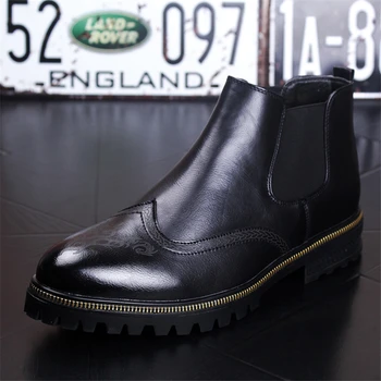 

Men Winter Boots Men Leather Boots Safety Shoes New Keep Warm Men Boots Work Shoes Fashion Chelsea Boots Autumn Winter Men Shoes