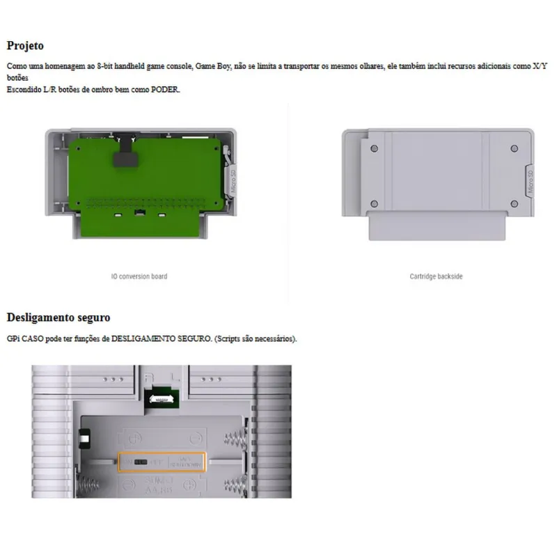 Cena Retroflag GPi Case klasyczna przenośna konsola do gier dla Raspberry Pi Zero Zero W GameBoy Pi z bezpiecznym wyłączaniem