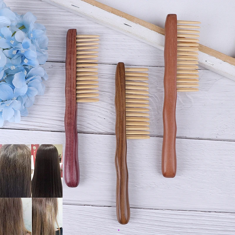 

1pcs Natural Sandalwood Hair Comb Handmade Wooden Comb Detangling Wide Tooth Comb New Design