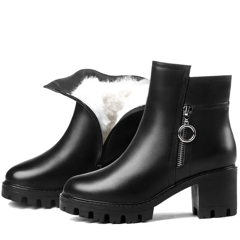 Женские ботильоны Botas Mujer Кожаные Прямая поставка 2020 зимние женские сапоги