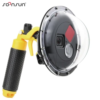 

SOONSUN Diving Dome Port Waterproof Case Filter Switchable Dome for GoPro Hero 7 6 5 Black Trigger Housing for Go Pro Accessory