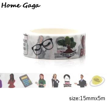 

20pcs/lot Homegaga The office tv show funny album fashion cartoon Washi tape diy Scrapbooking Masking Printed stickers D2150