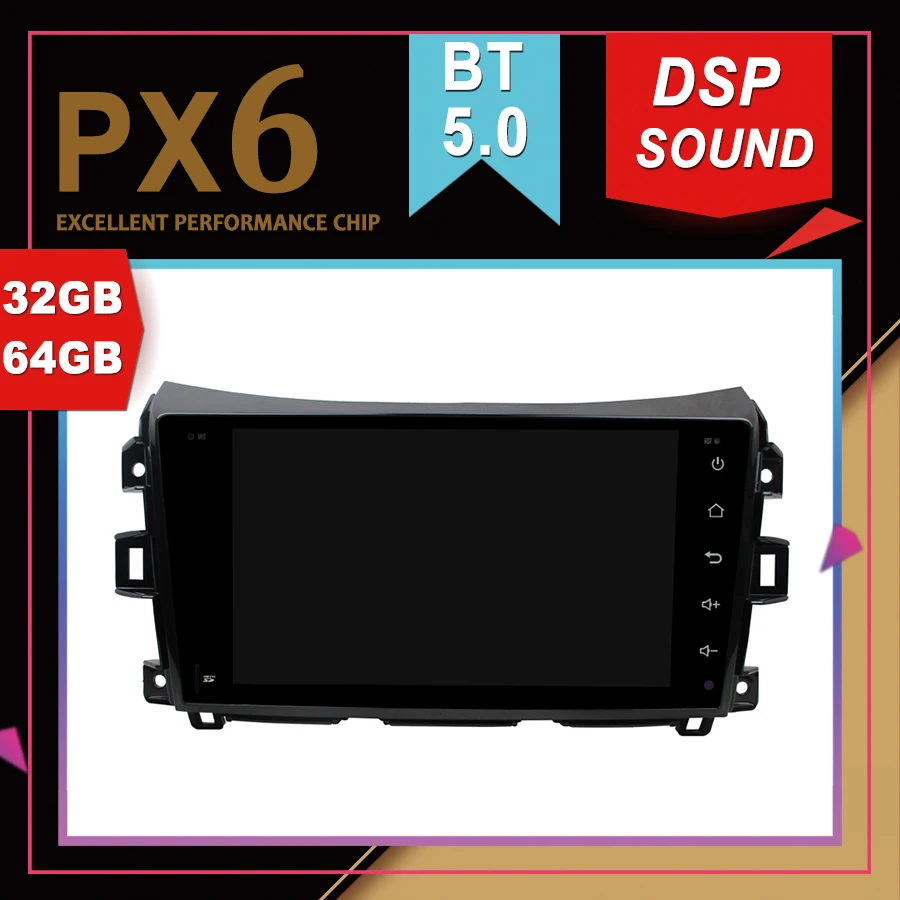 PX6 Excellent Performance Android 9.0 Car Multimedia GPS For NISSAN Navara 2016 RHD DSP Sound Navigation Tape Recorder Radio | Автомобили