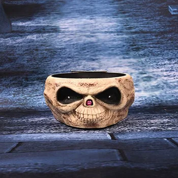 

Halloween Candy Bowl Skull with Animated Hand Electric Props Decoration for Party Home Tables TB Sale