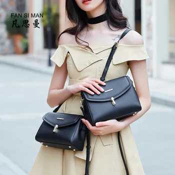 

2020 new metal lock single shoulder messenger bag Korean version wild lady handbag lady bag