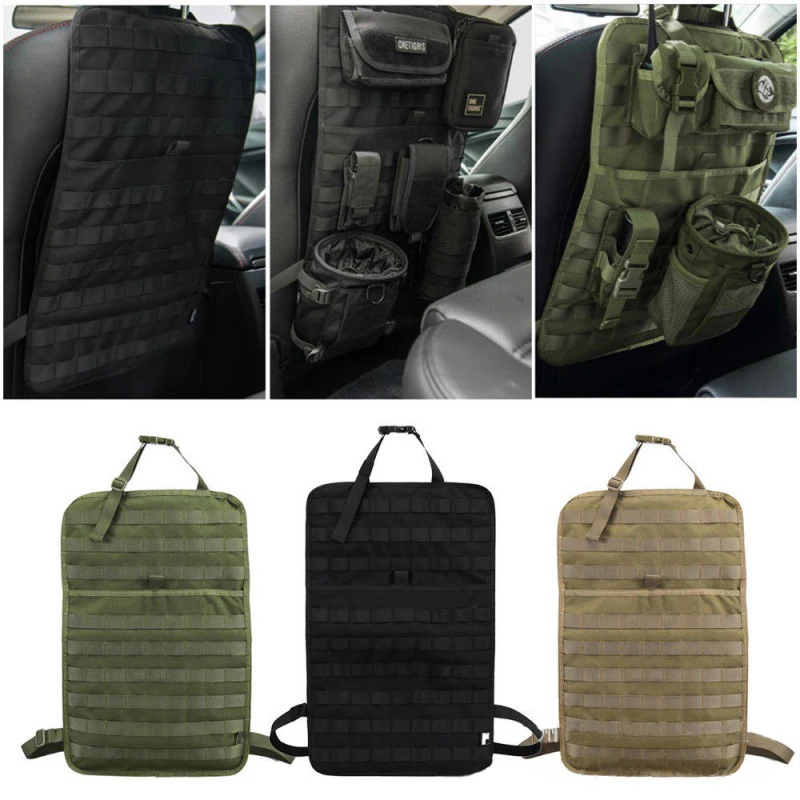 Durable Car Seat Back Multi-Pocket Tactical Storage Bag Organizer Holder Pouch