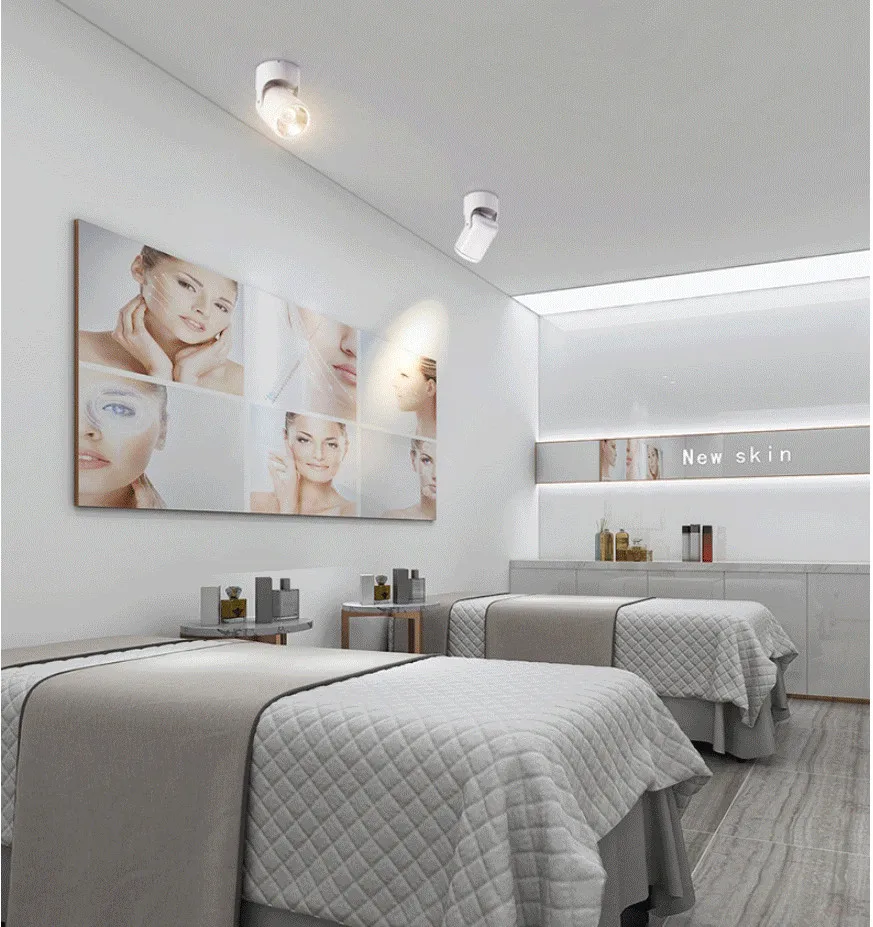 LED轨道灯-吸顶式轨道灯黑白9w12w背景墙可调角度射灯360度旋转COB明装_07