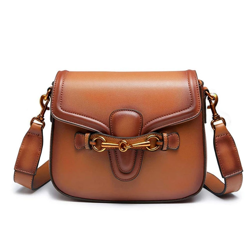 

LJL-Shoulder Bag For Women Fashion Retro Crossbody Handbag Saddle Bag