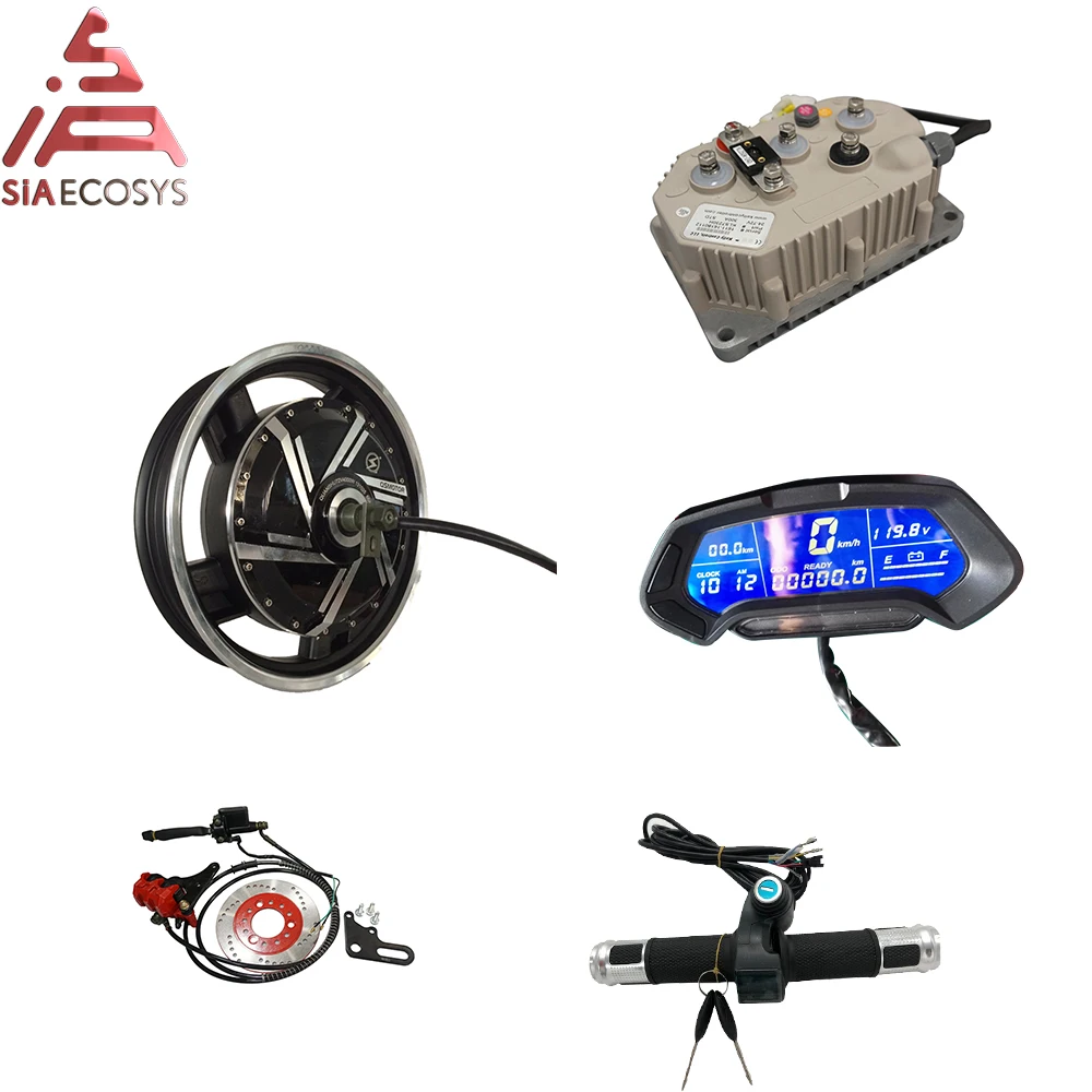 US $798.80 1630inch 3kW V3 72V95KPH BLDC EMotorcycle InWheel Hub Motor Power Train With Kelly Sine Wave Controller