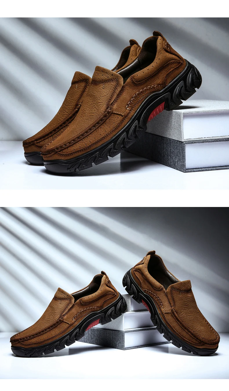 High quality Men casual Shoes Guenuine Leather Men Shoes Spring Autumn Oxfords Shoes for Man Footwear Fashion Design Heavy Flats